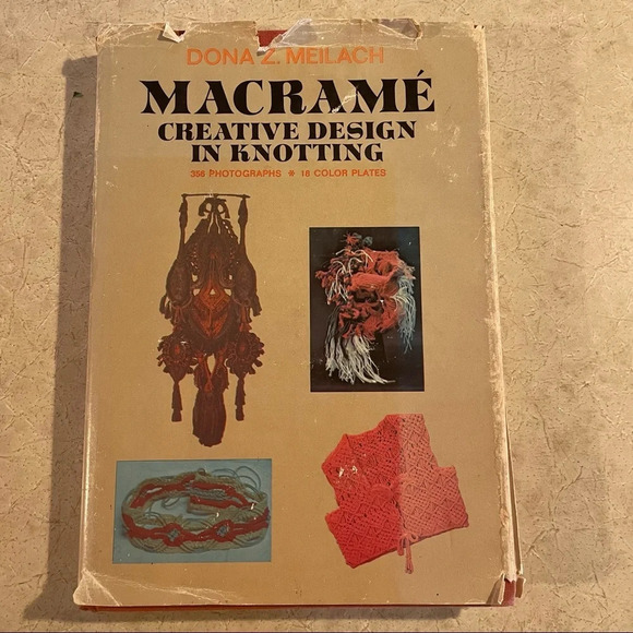 Vintage 1971 Macrame book Created Design in Knots.   Super cool 70s guide - Picture 1 of 9